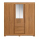 Ver imagem 5 de Guarda Roupa Casal com Espelho 6 Portas 3 Gavetas em MDF Select Freijó Trend Marrom