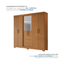 Ver mais imagens de Guarda Roupa Casal com Espelho 6 Portas 3 Gavetas em MDF Select Freijó Trend Marrom