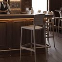 Ver imagem 6 de Kit 4 Banquetas Altas Plástico Resistente Tramontina Safira Camurça para Bar Bancada Ilha Cozinha