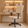 Cadeira Ergonômica Presidente Bege Executiva Home Office Nr17 Pistão a Gás Estofada - 8
