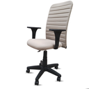 Ver imagem 1 de Cadeira Ergonômica Presidente Bege Executiva Home Office Nr17 Pistão a Gás Estofada