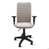 Cadeira Ergonômica Presidente Bege Executiva Home Office Nr17 Pistão a Gás Estofada - 5