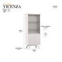 Ver imagem 3 de Cristaleira 4 Portas Nicho Adega 100% MDF Vidro e LED Vicenza Cinamomo