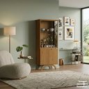 Ver imagem 6 de Cristaleira 4 Portas Nicho Adega 100% MDF Vidro e LED Vicenza Cinamomo
