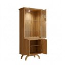 Ver imagem 5 de Cristaleira 4 Portas Nicho Adega 100% MDF Vidro e LED Vicenza Cinamomo