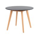 Ver imagem 4 de Kit Mesa Preta 90cm & 4 Cadeiras Estofadas Linho Design Elegante