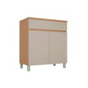 Ver imagem 1 de Balcão Cozinha Nesher Realeza C/ 2 Portas 1gav 80cm Carvalho/greice