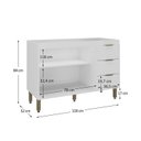 Ver imagem 3 de Cozinha Compacta Kit 2 Peças Balcão e Aéreo 120 cm Branco