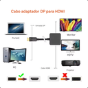Ver imagem 4 de Cabo Adaptador Displayport para Hdmi 4k 60hz Alta Qualidade