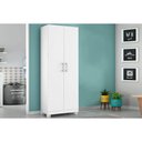 Ver imagem 1 de Armário Multiuso Casal 626 C/ 2 Portas e Pés Branco - Carraro