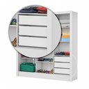 Ver imagem 5 de Guarda-roupa Vero 3 Portas 3 Gavetas com Espelho Branco/cinamomo - Pnr Móveis