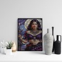 Ver imagem 2 de Quadro Pombagira Cigana 7 Luas 33x24cm - com Vidro:moldura Branca