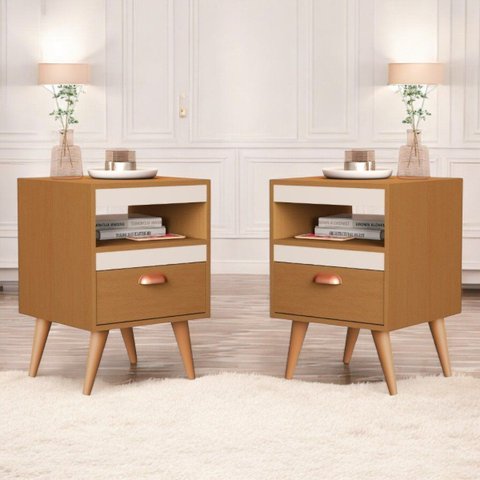 Mesa de Apoio New Stock 2 Unidades Off White