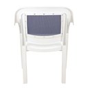 Ver imagem 4 de Cadeira Tramontina Miami Polipropileno Branco Tela Azul Escuro Tramontina