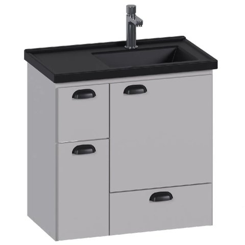 Armário Banheiro Madeira Novo Orquídea 60 - 103812 - Cozimax