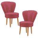 Ver imagem 1 de Conjunto 2 Cadeiras Confortável para Mesa de Jantar Decor Cozinha Tecido Veludo