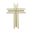 Ver imagem 1 de Crucifixo em Acrílico Espelhado Dourado para Parede