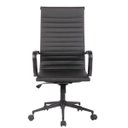 Ver imagem 2 de Cadeira Giratória Alta Office Sevilha Esteirinha Rivatti em Pu Preto Aço Preto Base Rodízio