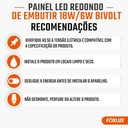 Ver imagem 7 de Painel LED Redondo Embutir Foxlux 6W 18W Dual Kit com 3