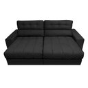 Ver imagem 5 de Sofá Retrátil e Reclinável 2,12m Molas Ensacadas Cama inBox Brasil Velusoft Preto