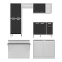 Ver imagem 6 de Cozinha Completa c/ Bancada Siena Multimóveis MP2040 Branca/Preta