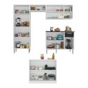 Ver imagem 5 de Cozinha Completa c/ Bancada Siena Multimóveis MP2040 Branca/Preta