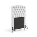 Ver imagem 2 de Kit Cabeceira Decorativa Para Cama Box Pollux e Calçadeira Sagitarius 90 Solteiro Couro Artificial B