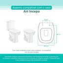 Ver imagem 3 de Assento Sanitário Tampa de Vaso Branco Mdf Laqueado Art para Bacia Incepa
