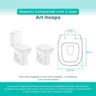 Assento Sanitário Tampa de Vaso Branco Mdf Laqueado Art para Bacia Incepa - 3