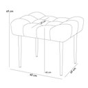 Ver imagem 5 de Kit 02 Puffs Decorativo Para Sala De Estar Requinte L02 Linho Cinza - Lyam Decor