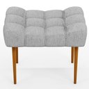 Ver imagem 6 de Kit 02 Puffs Decorativo Para Sala De Estar Requinte L02 Linho Cinza - Lyam Decor