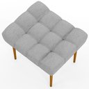 Ver mais imagens de Kit 02 Puffs Decorativo Para Sala De Estar Requinte L02 Linho Cinza - Lyam Decor