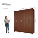 Ver imagem 3 de Guarda-Roupa Casal Maya 6 Portas 2 Gavetas com Pés MDF Pm Home