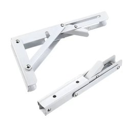 Suporte Mão Francesa Inox Dobrável Retrátil Reforçada 20cm - 3