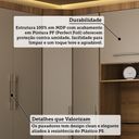 Ver imagem 5 de Quarto Modulado Queen de Canto com Guarda-roupas Maleiro e Cabeceira Paris Master Luciane Móveis