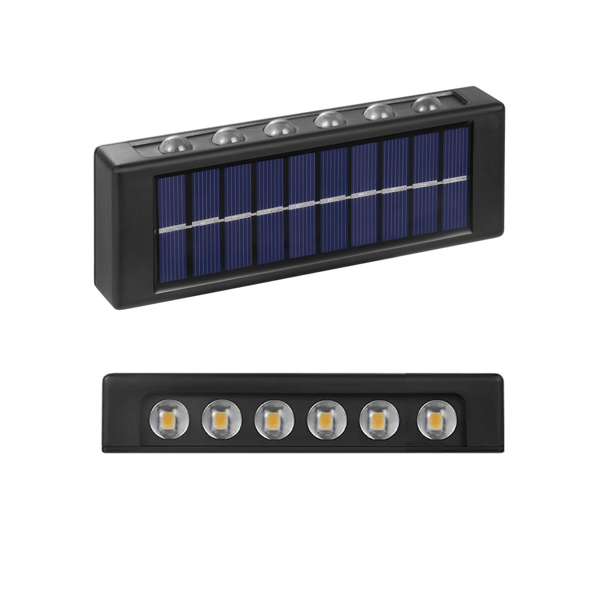 Arandela Solar Kit 2 Uni Luminaria Led Spot Parede Escada Varanda Jardim Quintal Iluminaçao Seguranç - 5