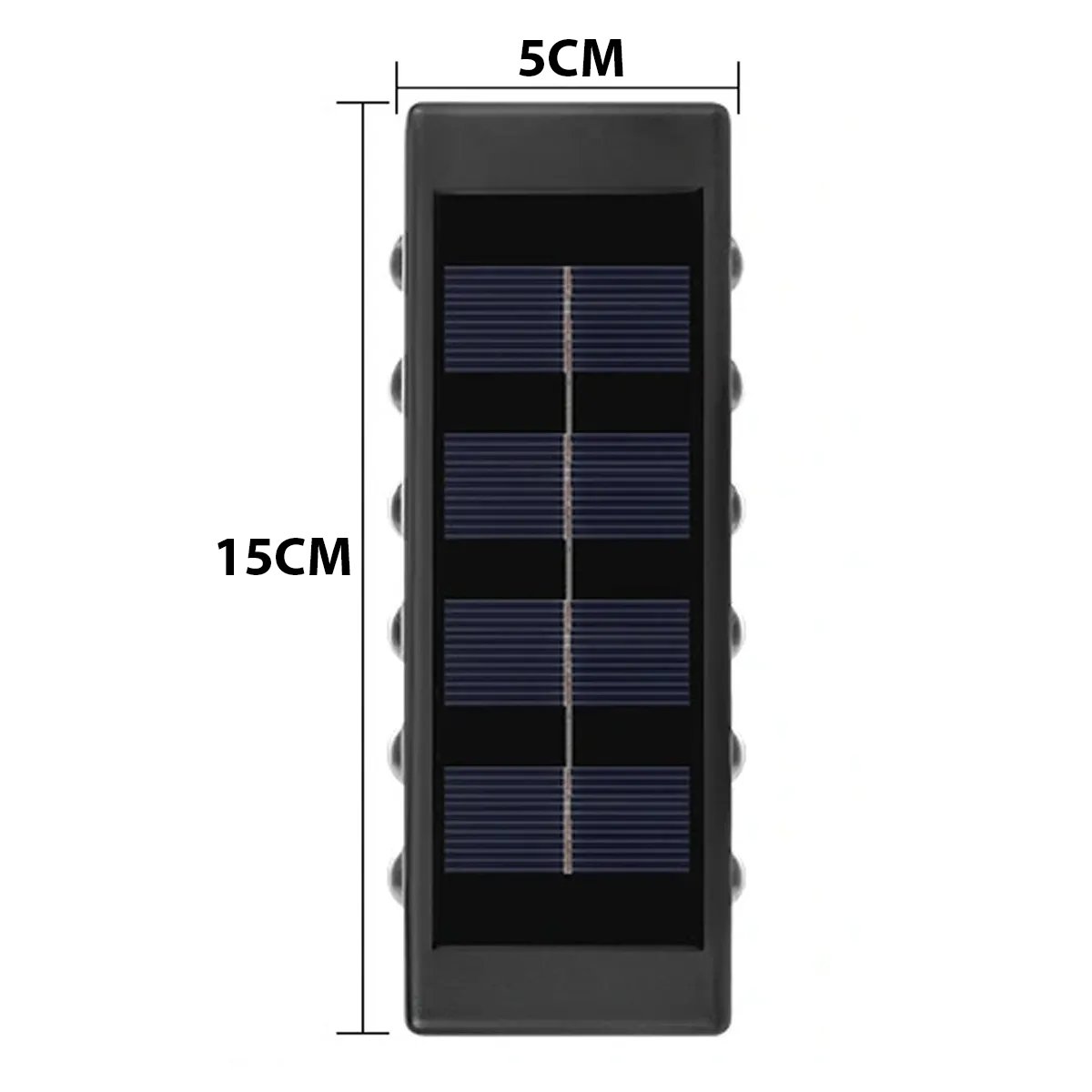 Arandela Solar Kit 2 Uni Luminaria Led Spot Parede Escada Varanda Jardim Quintal Iluminaçao Seguranç - 2