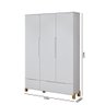 Guarda Roupa Infantil Melina 3 Portas Branco Móveis Estrela - 4