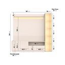 Ver imagem 3 de Rack com Painel para TV até 75 Polegadas com LED e Vidro Reflecta 100% MDF 219CMX223CM Vitoria Regia Yescasa Off White