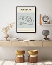 Ver imagem 2 de Quadro Decorativo Matisse Mulher Linhas - 70x50cm:moldura Branca