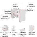 Ver imagem 4 de Berço de Bebê com Rodízios e Suporte de Mosqueteiro Branco Rosa