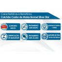 Ver imagem 3 de Colchão King Castor Super Molas Bonnel Silver Star Air Double Face Euro Pillow (193x203x34) - 