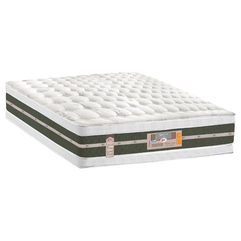 Colchão King Castor Super Molas Bonnel Silver Star Air Double Face Euro Pillow (193x203x34) - 
