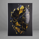 Ver imagem 1 de Quadro Decorativo Abstract Golden blue