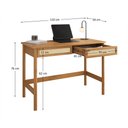 Ver imagem 6 de Mesa de Trabalho Minimalista Contemporânea Madeira Rattan para Estudo Freijó Rodrigo Idimex