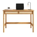 Ver mais imagens de Mesa de Trabalho Minimalista Contemporânea Madeira Rattan para Estudo Freijó Rodrigo Idimex