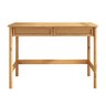 Mesa de Trabalho Minimalista Contemporânea Madeira Rattan para Estudo Freijó Rodrigo Idimex - 6