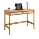 Ver imagem 7 de Mesa de Trabalho Minimalista Contemporânea Madeira Rattan para Estudo Freijó Rodrigo Idimex