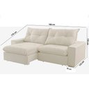 Ver imagem 4 de Sofá Hall Linho Dois Módulos de 90cm B25cm Meu Sofá Online