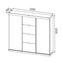 Ver imagem 3 de Guarda-Roupa Casal 3 Portas com Espelhos Maldivas Yescasa